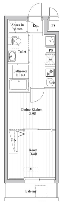 1DKの間取り図