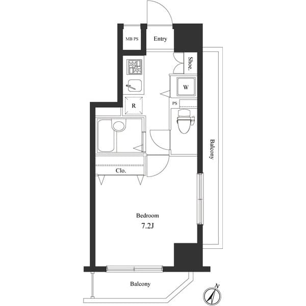 1Kの間取り図