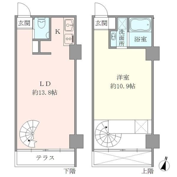 1LDKの間取り図