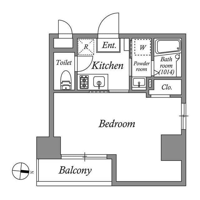 1Kの間取り図