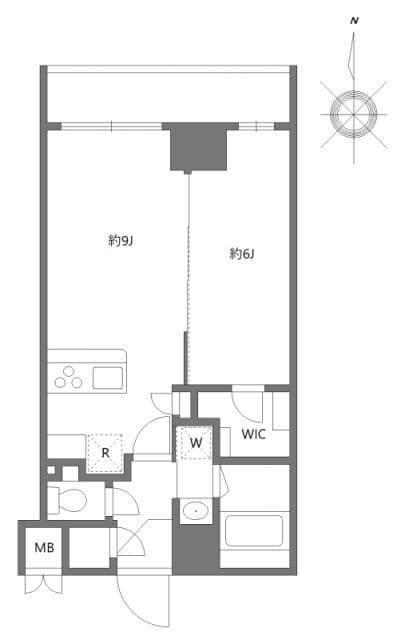 1LDKの間取り図