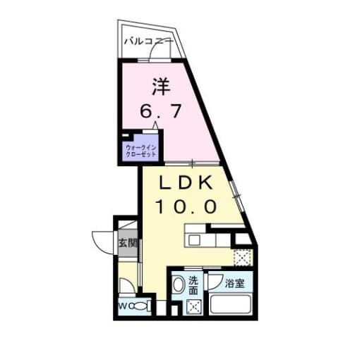 1LDKの間取り図
