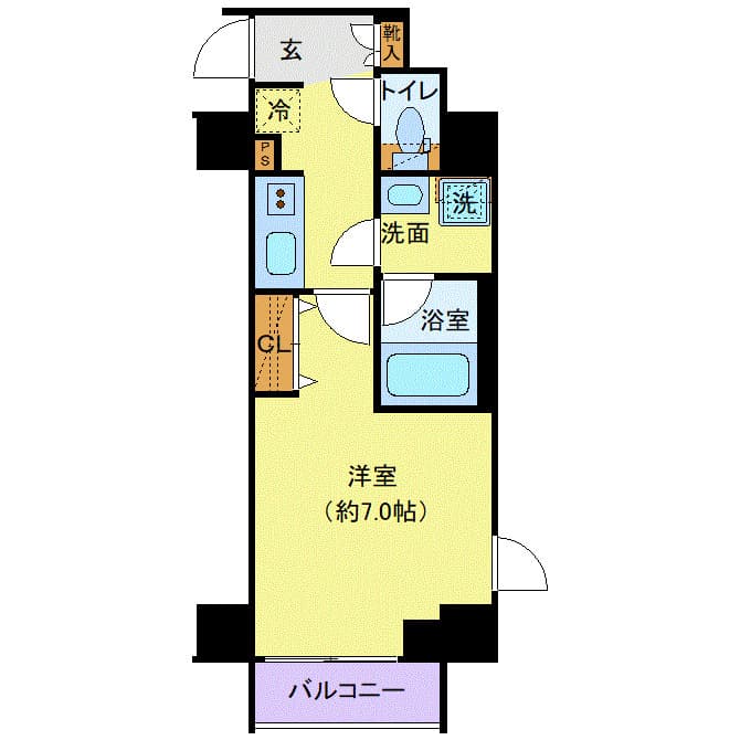 1Kの間取り図