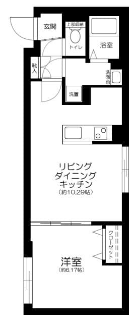 1LDKの間取り図