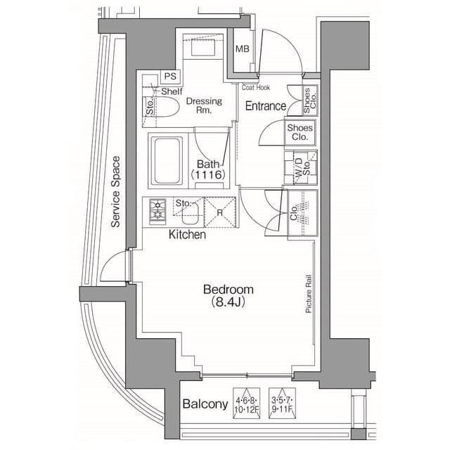 1Rの間取り図