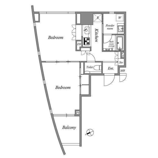 1LDKの間取り図