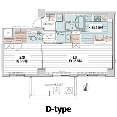 1LDKの間取り図