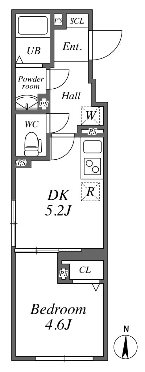 1DKの間取り図
