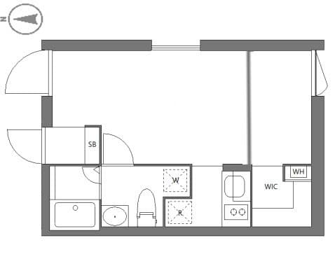 1DKの間取り図