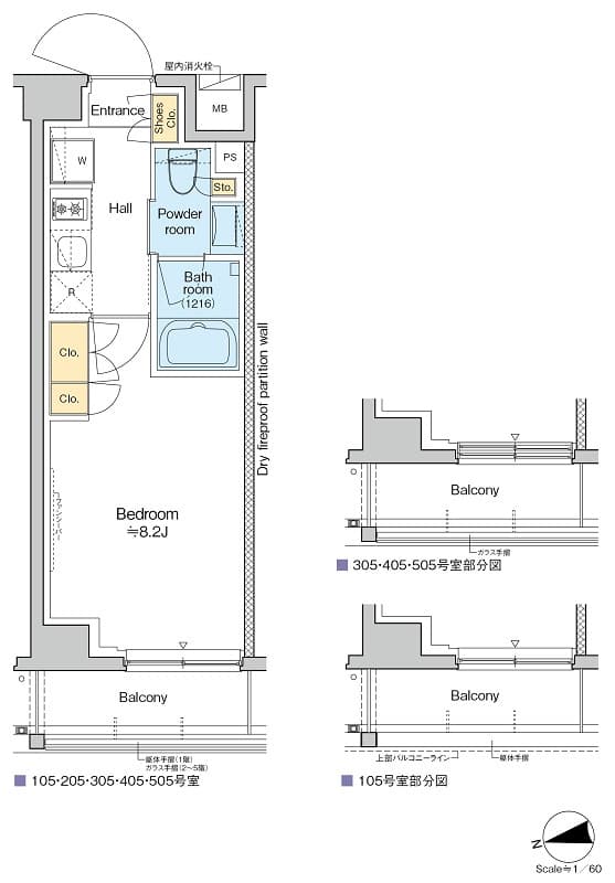 1Kの間取り図