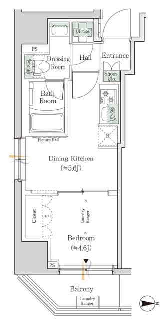 1DKの間取り図