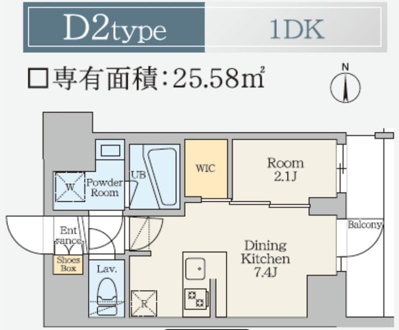 1DKの間取り図