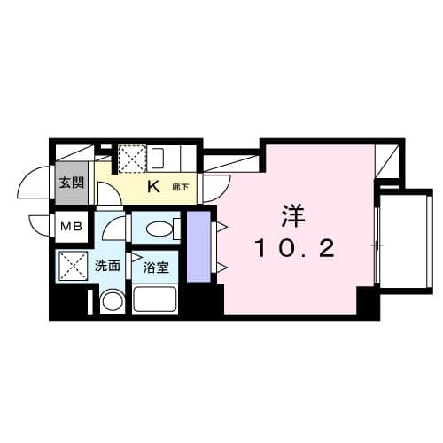 1Kの間取り図