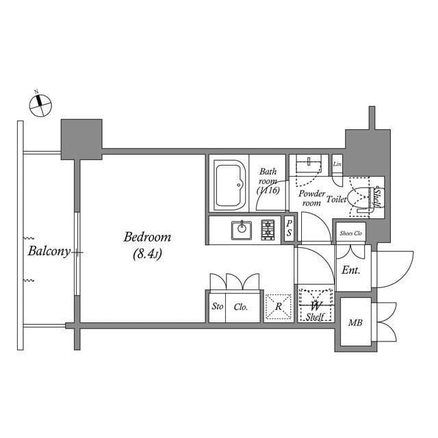 1Rの間取り図