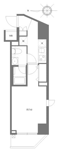 1Kの間取り図