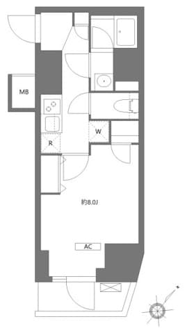 1Kの間取り図